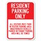 Signmission Parking Sign Resident Parking Heavy-Gauge Aluminum Rust Proof Parking Sign, 18" x 24", A-1824-23358 A-1824-23358 - alternate 1